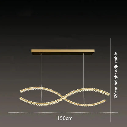 Lámpara colgante LED de cristal DecorBites™: Lámpara de araña moderna y minimalista para la decoración del hogar, el comedor o la sala de estar.