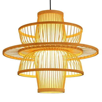 ديكوربايتس™ مصباح معلق من الخيزران المنسوج 30 سم - وحدات إضاءة ديكورية على الطراز الصيني