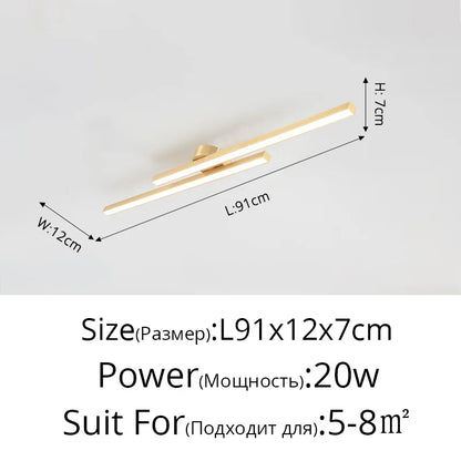 DecorBites™ LED Strip Chandelier Modern Creative Ceiling Lamp for Aisle Corridor Balcony Lighting