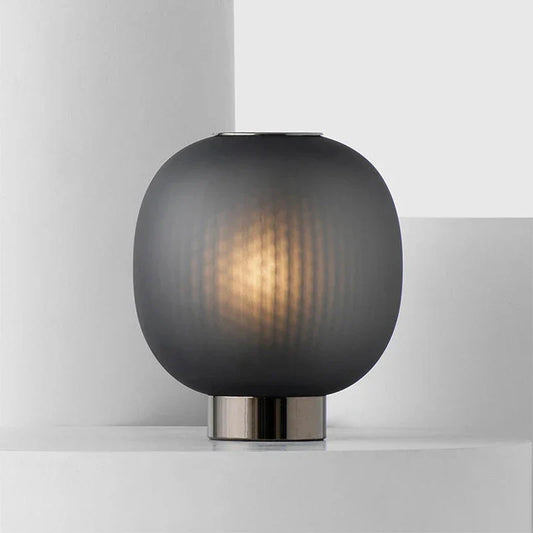 DecorBites™ Black Glass Ball Nordic Design LED Table Light for Bedroom and Living Room