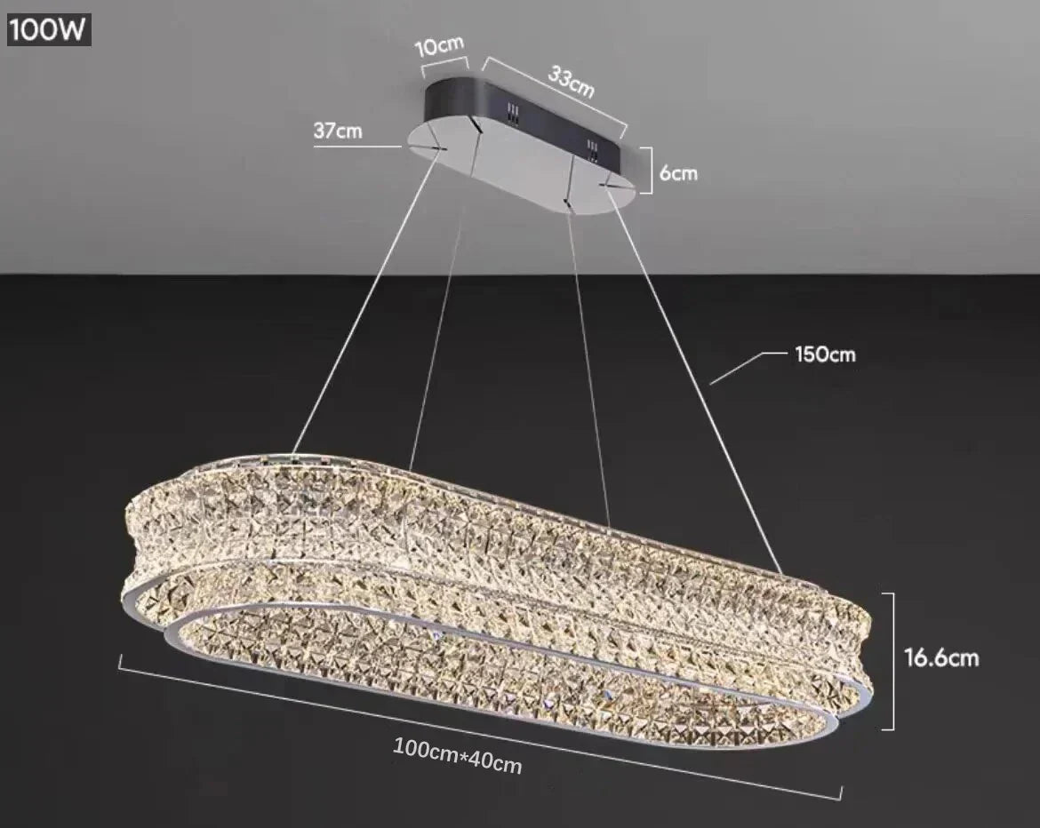 Gold Crystal Restaurant Chandelier