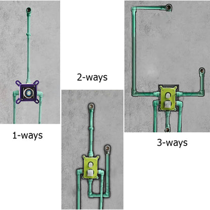 DecorBites™ Black Golden Brass Shower Mixing Valve Concealed Wall Mount Box Control