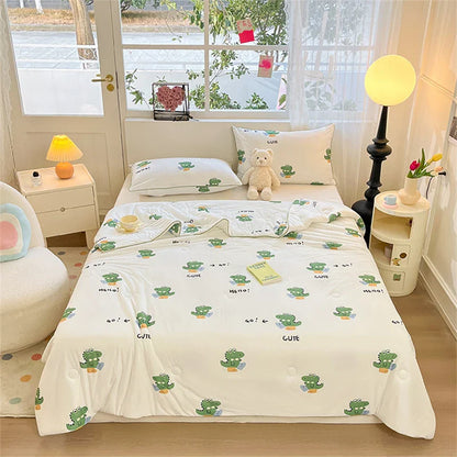 DecorBites™ Kids' Summer Quilt: High-End Knitted Fabric, Super Soft & Breathable Comforter