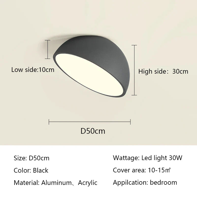 DecorBites™ LED Semicircular Ceiling Light for Bedroom, Aisle, Balcony - Modern & Creative Lighting Fixtures