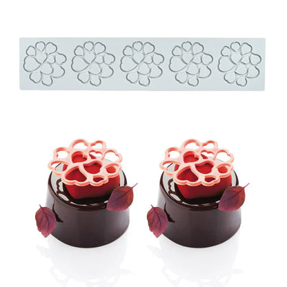 DecorBites™ Heart Leaf Shaped Silicone Mold for Dessert Decoration and Molecular Gastronomy