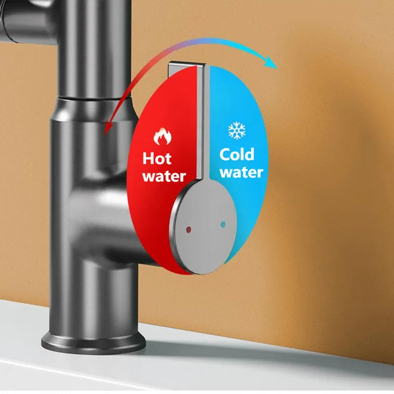 Grifo de Lavabo LED Decorbites™ con Rotación de 360° Mezclador Multifunción para Baño