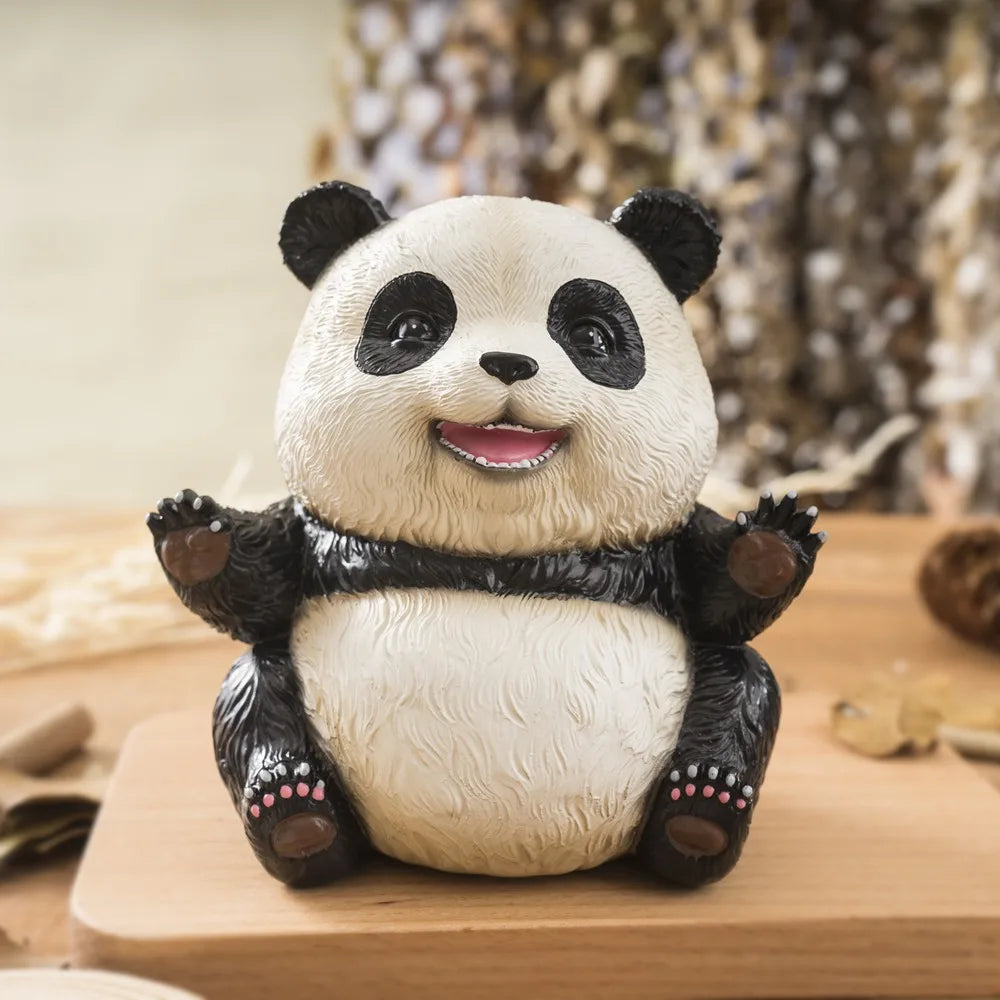 Figuras de panda bebé DecorBites™ de 14 cm: Colección de animales feroces y adorables para decorar el hogar y la oficina.