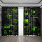 Decobites Translucent Grid Rod Pocket Curtains: Mysterious Home Decor for Kitchen, Coffee Shop & Living Room