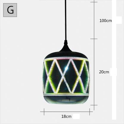 Decorbites™ Lámpara de Araña de Colgantes de Vidrio Colorido para Decoración de Fiestas y Sala de Estar