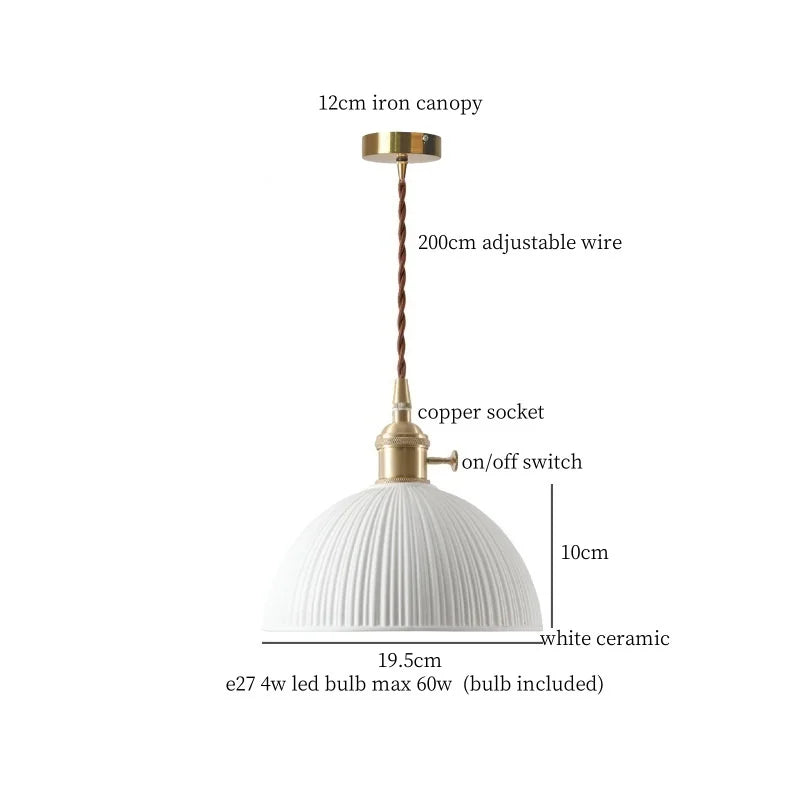 Ceramic Lotus LED Pendant