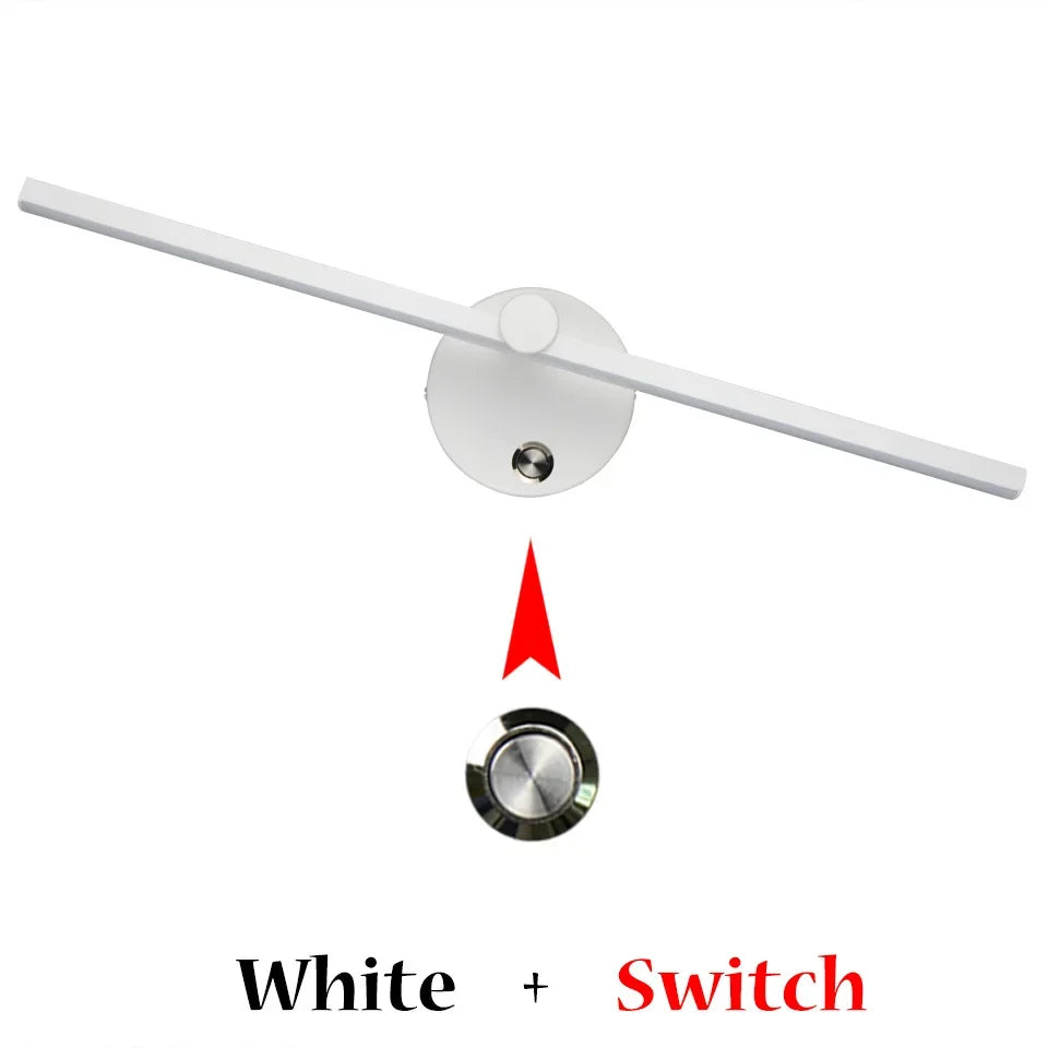 Lámpara de pared LED lineal Decorbites™ con interruptor, rotación de 300°, 41 cm, diseño nórdico minimalista