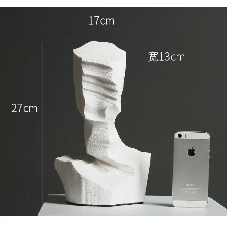 DecorBites™ Abstract Characters Sculpture Decoration for Modern Living Room Hotel Entry Wine Cabinet