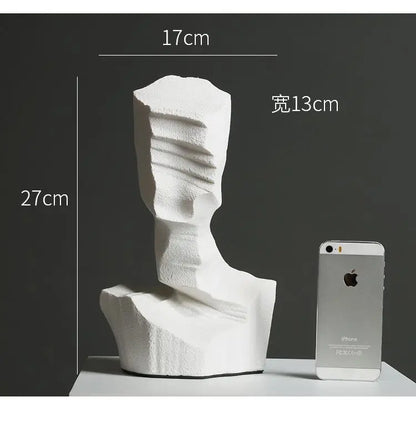 DecorBites™ Abstract Characters Sculpture Decoration for Modern Living Room Hotel Entry Wine Cabinet