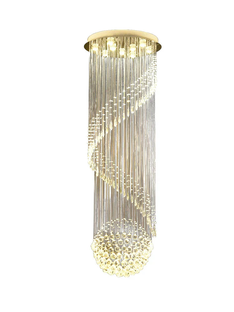 DecorBites™ Crystal Chain Pendant Light Chandelier for Living Room and Staircase