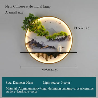 DecorBites™ Landscape Mural Sconces Lamp LED for Home Living Bedroom