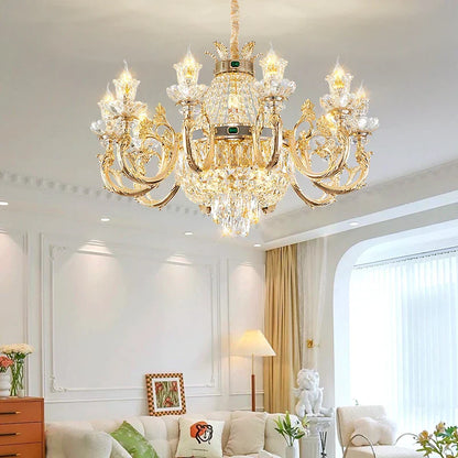 DecorBites™ Crystal Dining Room Chandelier - Elegant Zinc Alloy Candle Lamp