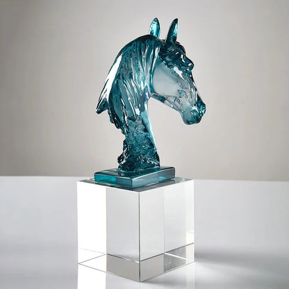 DecorBites™ Horse Head Crystal Statue - Decorative Room Sculpture