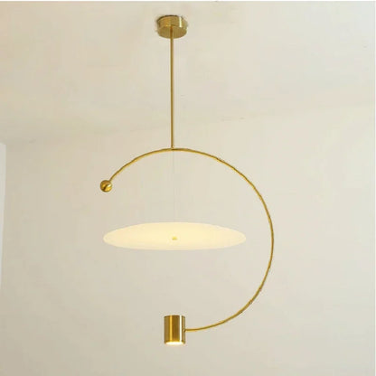 DecorBites™ Gold Iron Painted LED Pendant Light for Home Decor and Dining Room