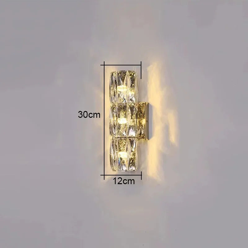DecorBites™ Crystal High-End Wall Lamp for Luxury Living Room, Bedroom, Villa Lighting