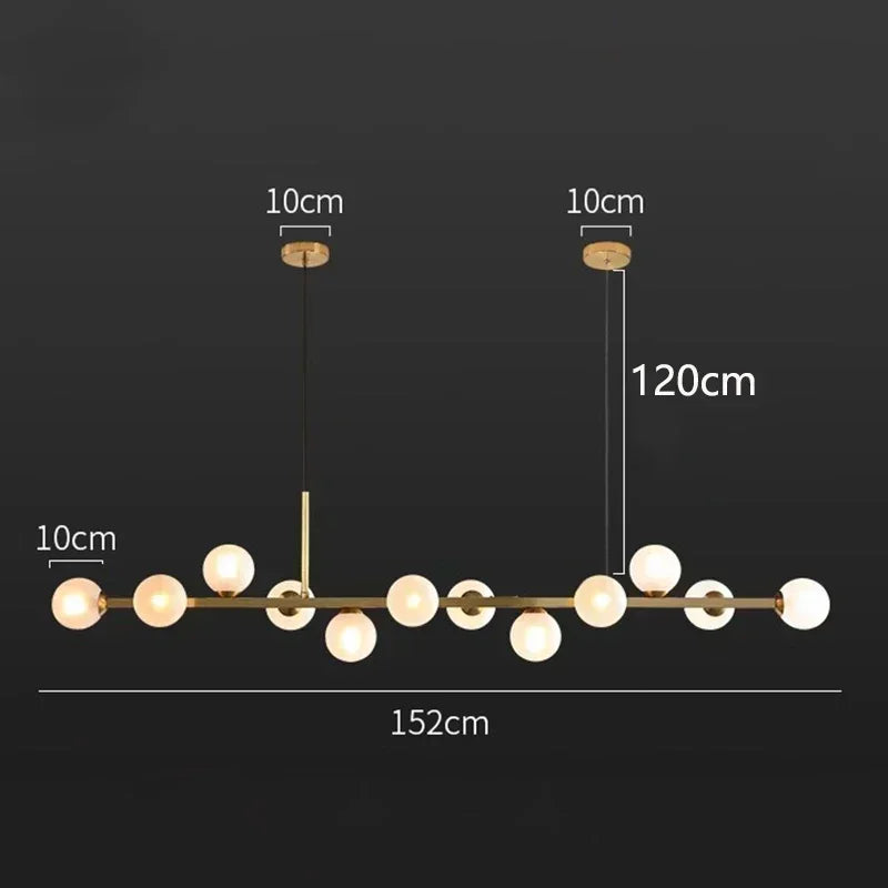 Lámparas colgantes LED con forma de bola de cristal DecorBites™ para comedor, cocina e isla.