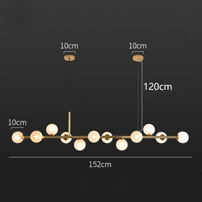 Lámparas colgantes LED con forma de bola de cristal DecorBites™ para comedor, cocina e isla.