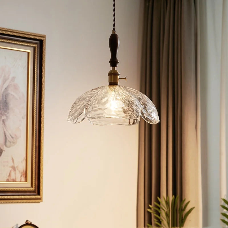 DecorBites™ Clear Glass Pendant Lamp Japanese Style LED Hanging Lights