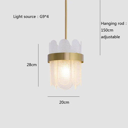 DecorBites™ Glass Chandelier for Ceiling: Elegant Lighting Solution for Dining Table