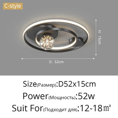 Lámpara de techo DecorBites™ Gypsophila: Lámpara de techo moderna para sala de estar, dormitorio, hogar.