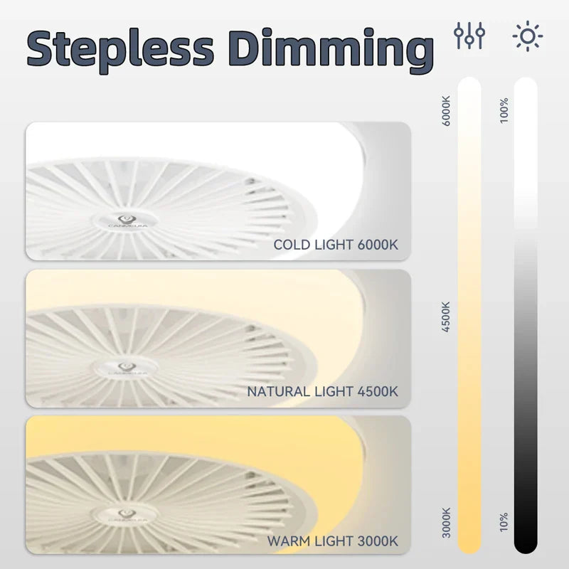 DecorBites™ Ceiling Fan Light with Remote Control, Silent Operation for Bedroom, Living Room
