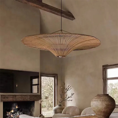 DecorBites™ Handmade Rattan Pendant Light for Dining Room, Living Room, Bedroom, Hotel