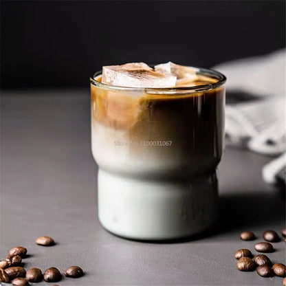 DecorBites™ Gourd Shape Glass Mug Cup for Coffee, Whiskey, Wine, and More