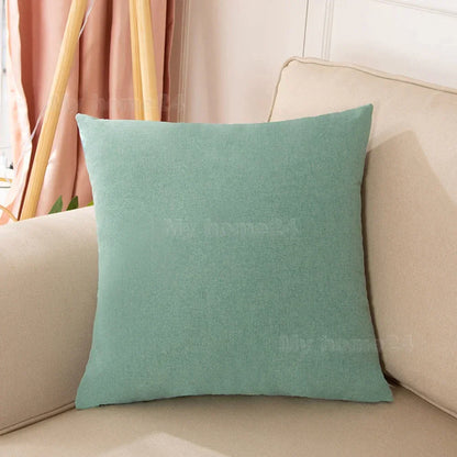 طقم أغطية وسائد من القطن والكتان من DecorBites™ لديكور المنزل - أغطية وسائد سادة