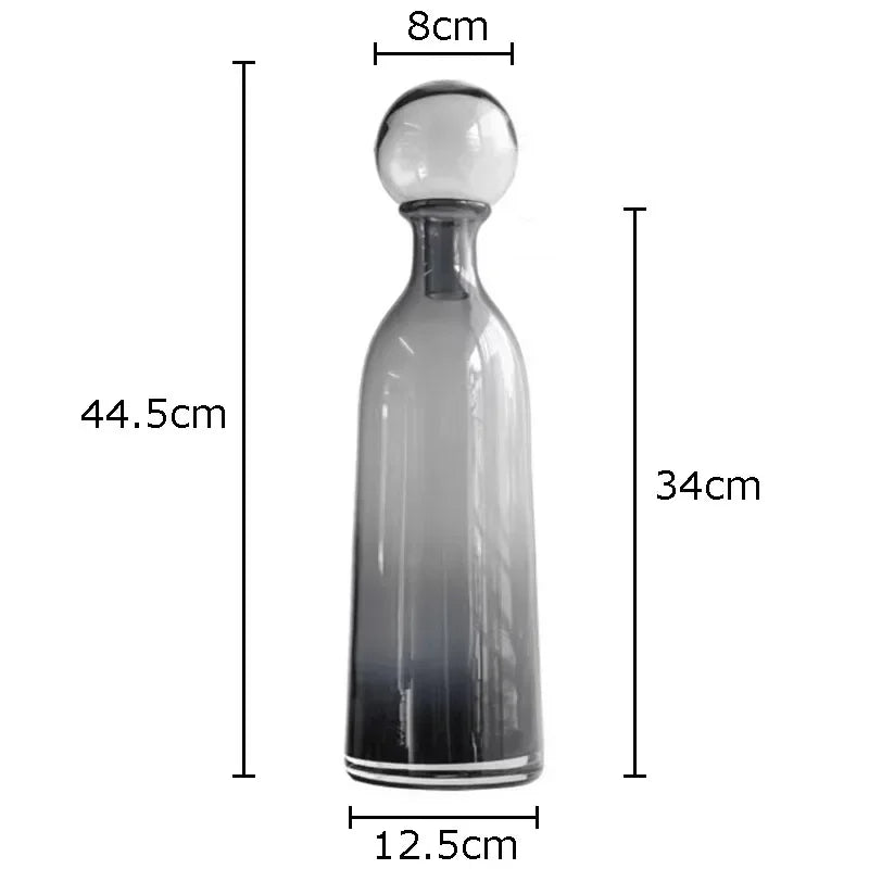 DecorBites™ Amber Glass Vase Hydroponics Desk Decoration Modern Home Decor