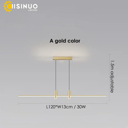 DecorBites™ Adjustable LED Pendant Light in Black/Gold for Office Dining Living Room