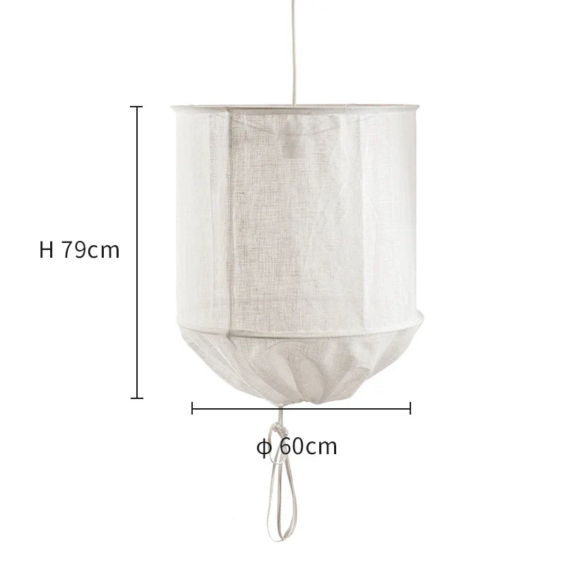 Lámpara colgante de tela de lino Decorbites™: Elegante candelabro de tela bohemia para hogar, restaurante, hotel
