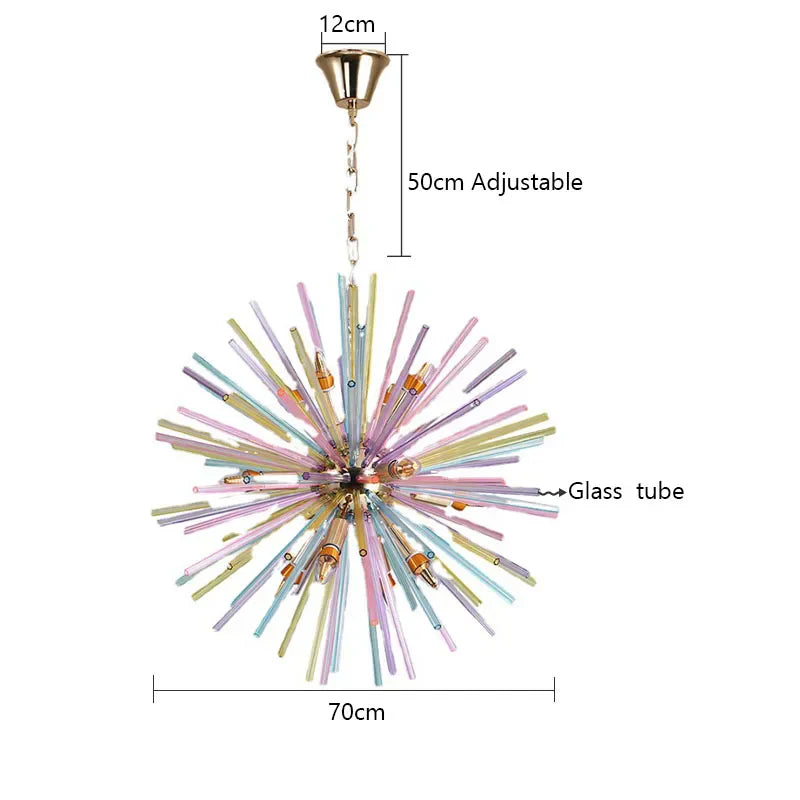 DecorBites™ Dandelion Chandelier Glass Hanging Lighting for Kids Room, Bedroom, Dining Room