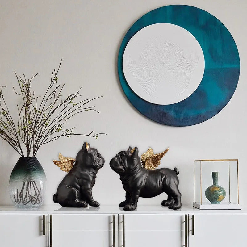 DecorBites™ French Bulldog Dog Sculpture Set - Resin Desktop Decor Ornaments