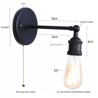 Decorbites™ Gold Vintage Eisen LED Wandlampe für Innenraumdekoration - Retro Einfache Leuchte