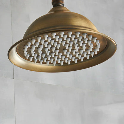 رأس دش مطري للحمام من DecorBites™ من النحاس العتيق - دش محمول باليد من النحاس الصلب مقاس 8 بوصات