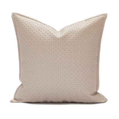 DecorBites™ Brown Beige Faux Leather Cushion Cover 45x45cm for Home Sofa Living Room