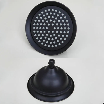 DecorBites™ 8 Inch Matte Black Shower Faucet Set with Hand Spray and Rainfall Head