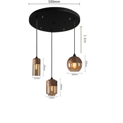 DecorBites™ LED Glass Pendant Lamp: Modern Nordic Hanging Light for Kitchen, Bedroom, Hotel & Restaurant decor.