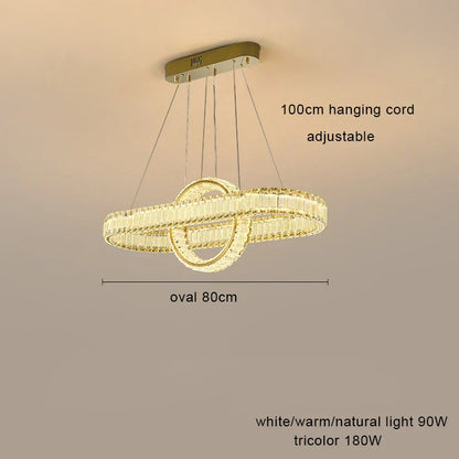 DecorBites™ Crystal Chandelier Pendant Lamps for Home Decor and Modern Living Room Lighting