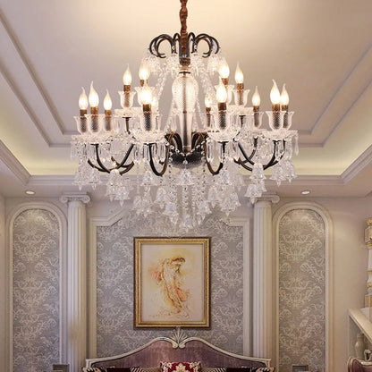 ثريا كريستالية من DecorBites™ باللون الأسود الذهبي لمساحات معيشة أنيقة