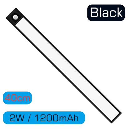 شريط إضاءة خزانة LED من DecorBites™: مستشعر حركة، ألومنيوم، شريط طويل، مغناطيس، خزانة ملابس المطبخ