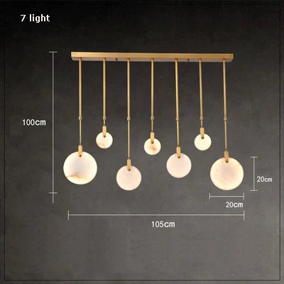 DecorBites™ LED Marble Gold Chandelier for Living Room, 2025 Trend Lustre Lighting