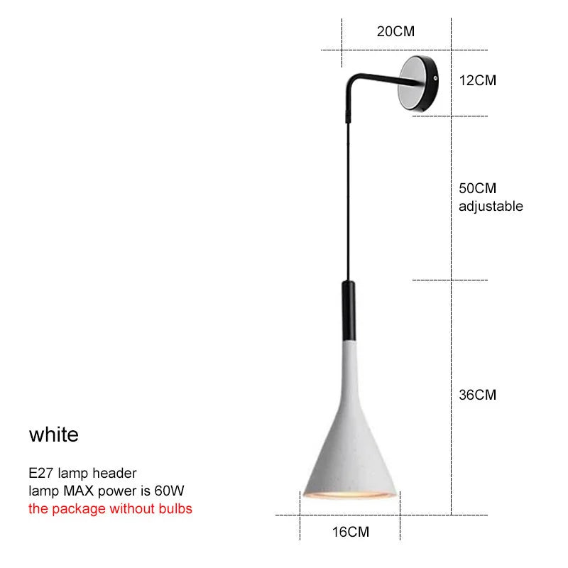 DecorBites™ Black Nordic LED Sconce Wall Light for Bedroom Reading Stairs Decor