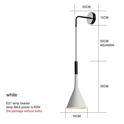 DecorBites™ Black Nordic LED Sconce Wall Light for Bedroom Reading Stairs Decor