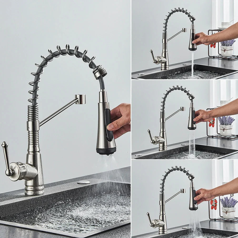 DecorBites™ Brass Bathroom Faucet Set - Kitchen Mixer Tap and Shower Combo