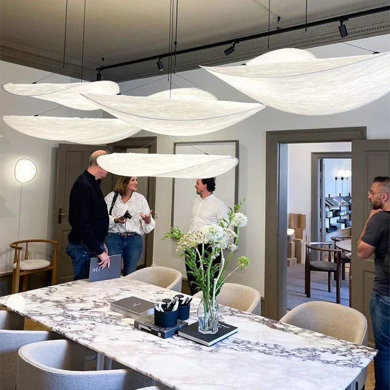 White Wabi Sabi Chandelier D100cm Zen Design